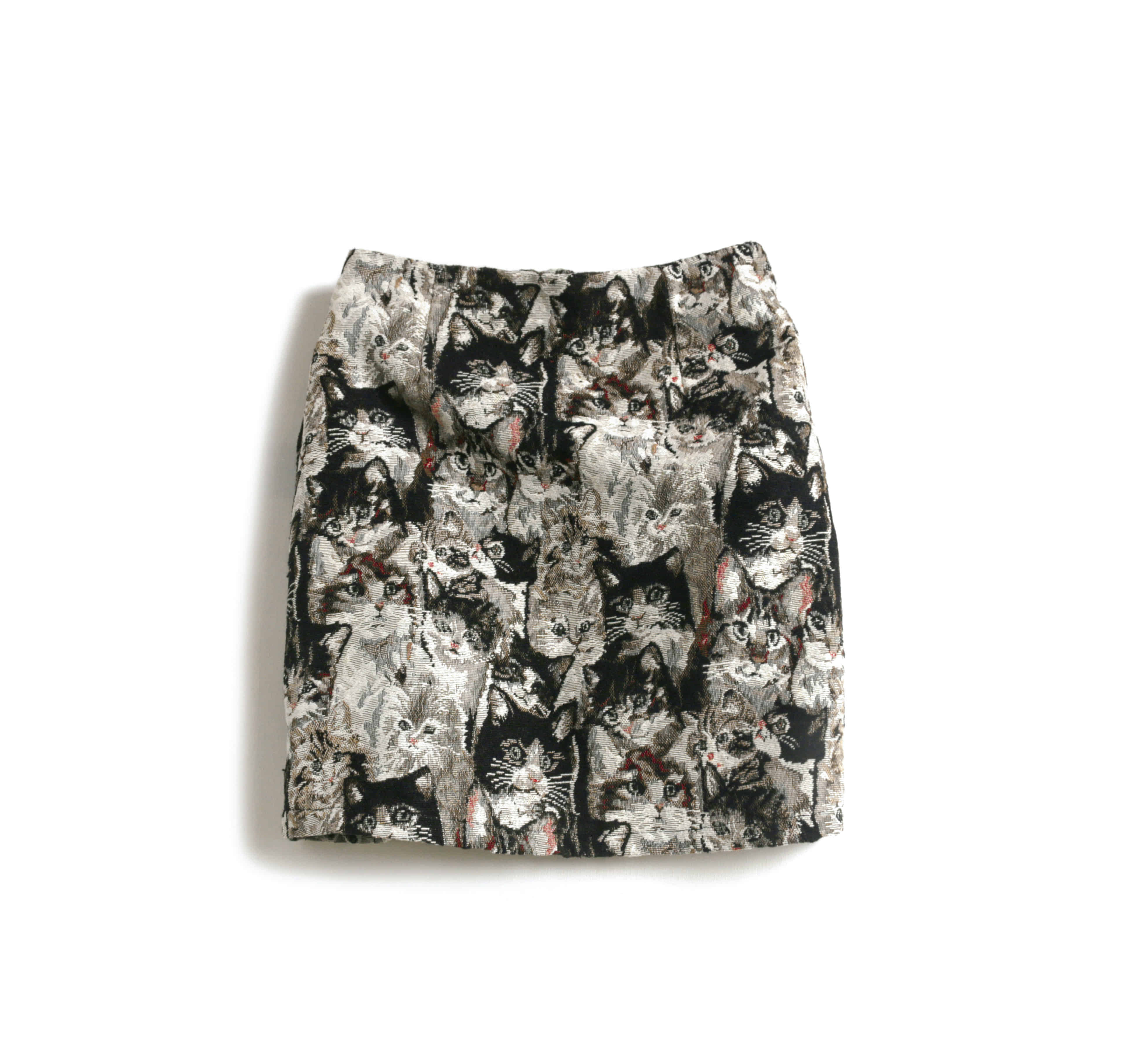 Cat Jacquard Printed Skirt